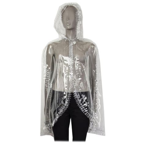 chanel clear raincoat price|Chanel white velvet jacket.